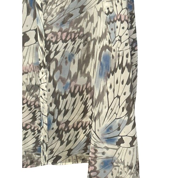 DKNY Jeans Women's Butterfly Print Sleeveless Blouse Medium Bohemian Fairycore - Picture 2 of 6